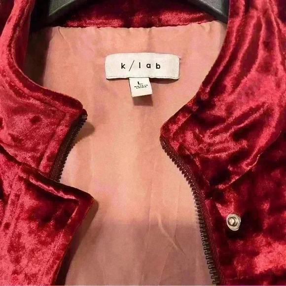 K/Lab Crushed Velvet Look - Y2K Jacket - Young Women’s Size Large - Picture 4 of 8